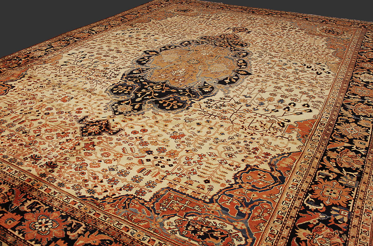 Tapis Persan Antique Saruk Farahan n°:76575448