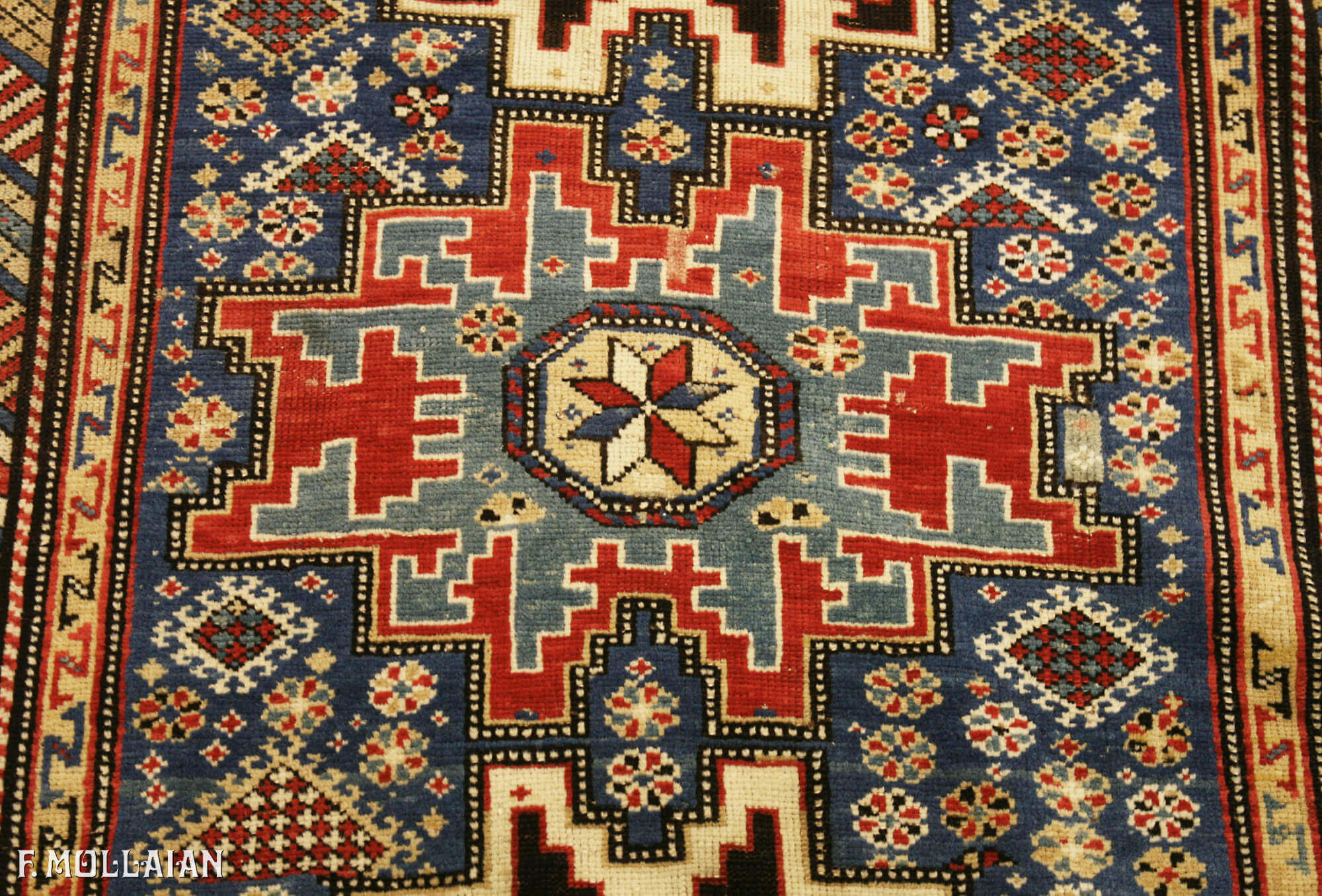 Antique Caucasian Lezghi Runner Rug n°:77933638