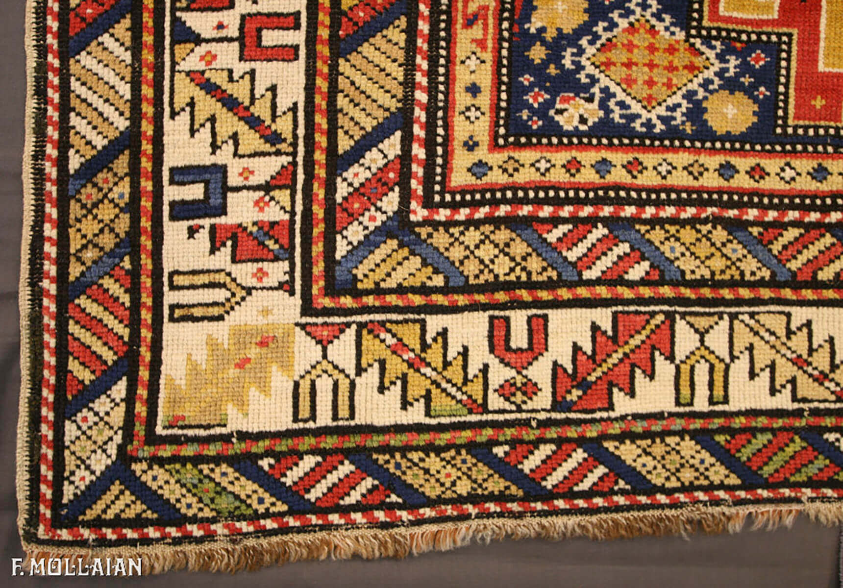 Antique Caucasian Lezghi Runner Rug n°:77933638