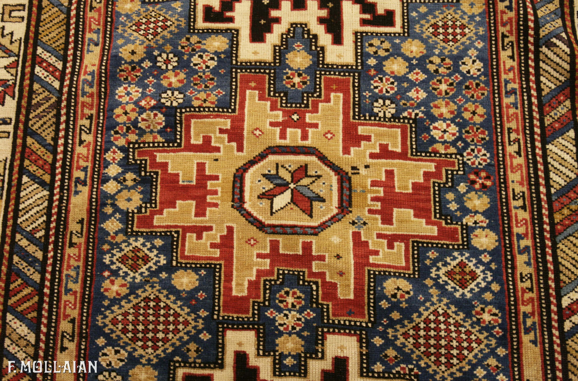 Antique Caucasian Lezghi Runner Rug n°:77933638