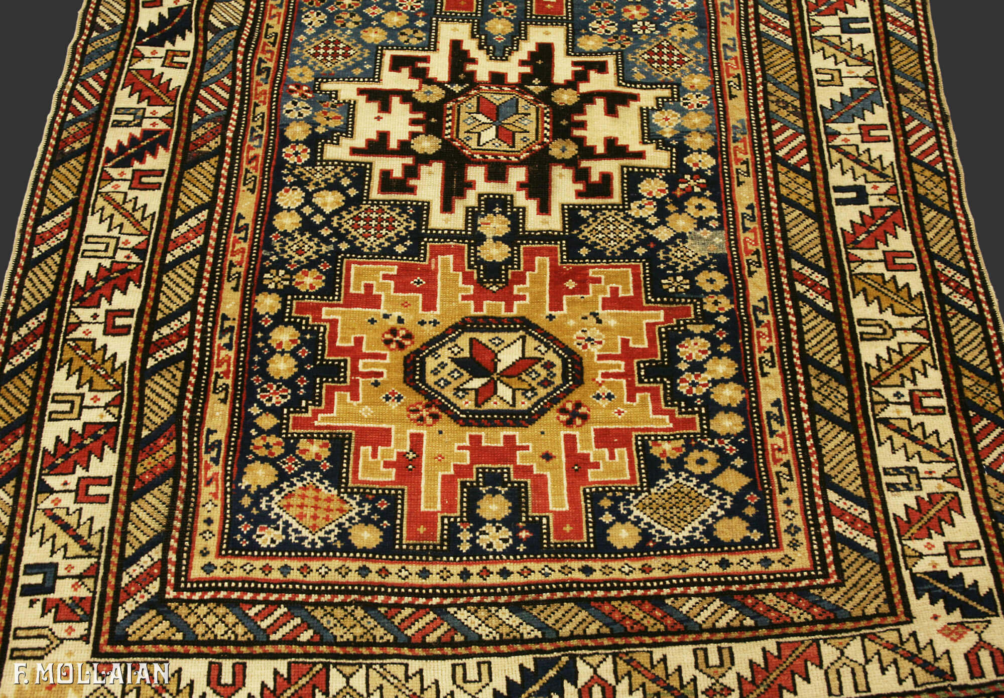 Antique Caucasian Lezghi Runner Rug n°:77933638