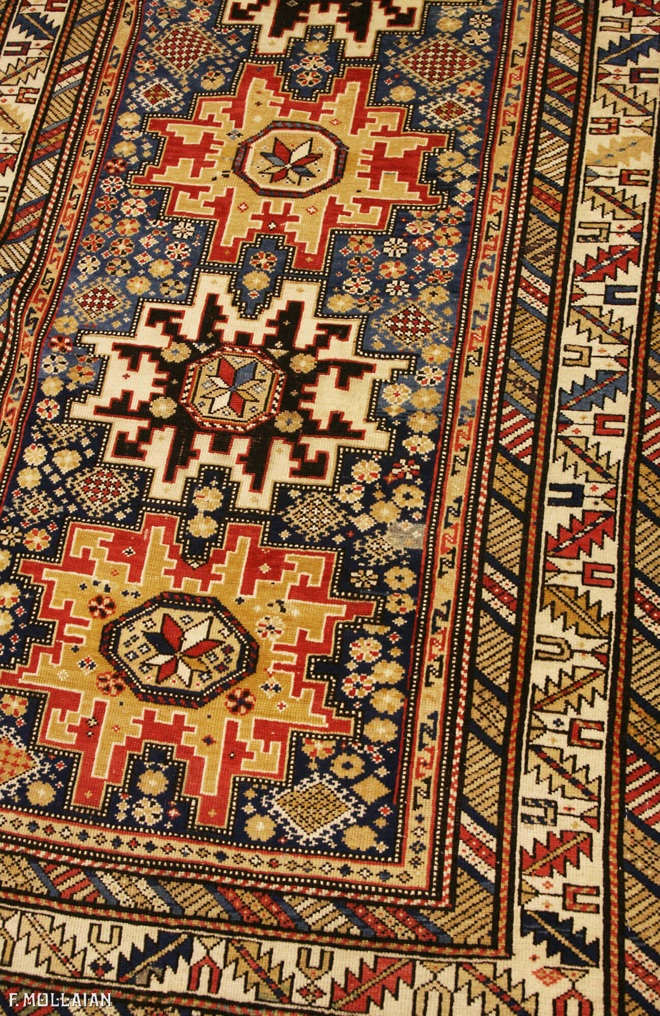 Antique Caucasian Lezghi Runner Rug n°:77933638