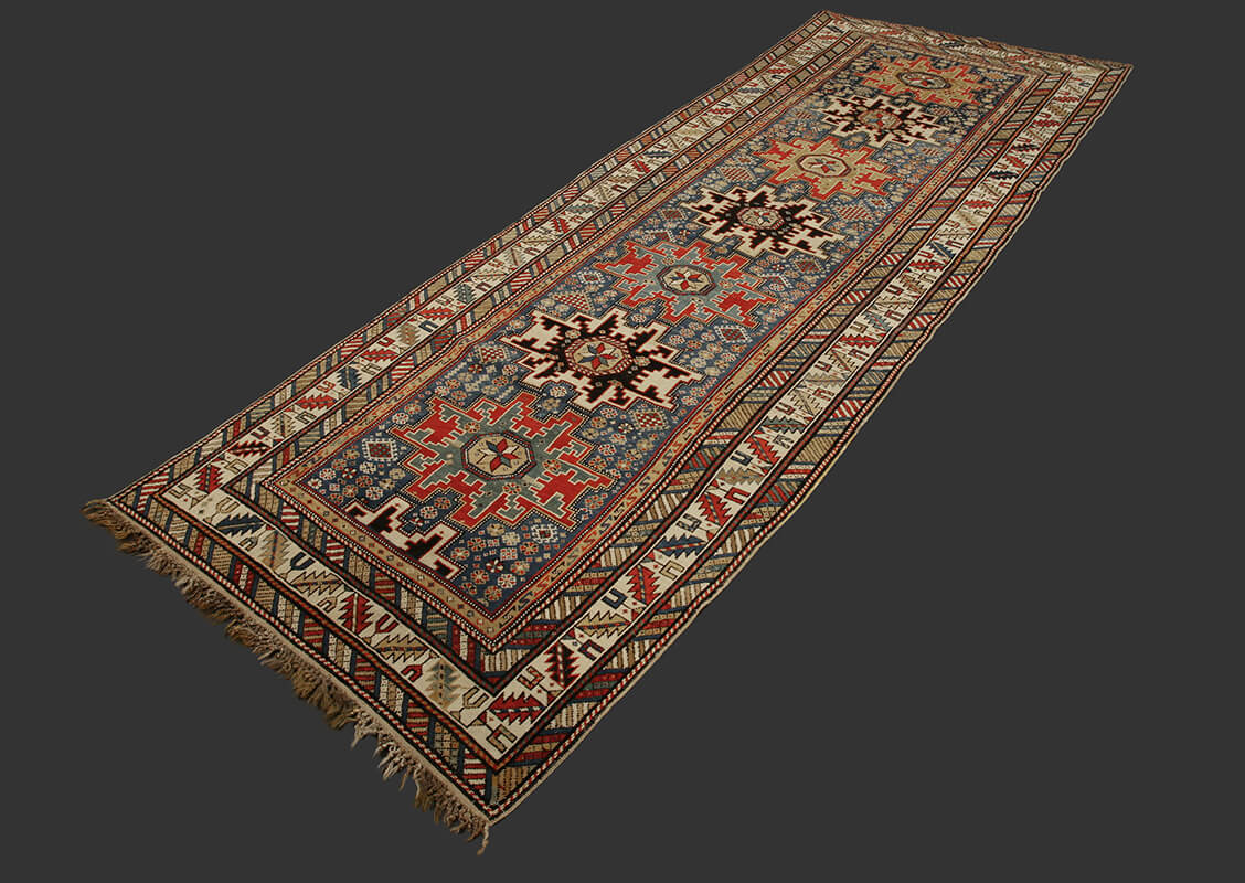 Antique Caucasian Lezghi Runner Rug n°:77933638
