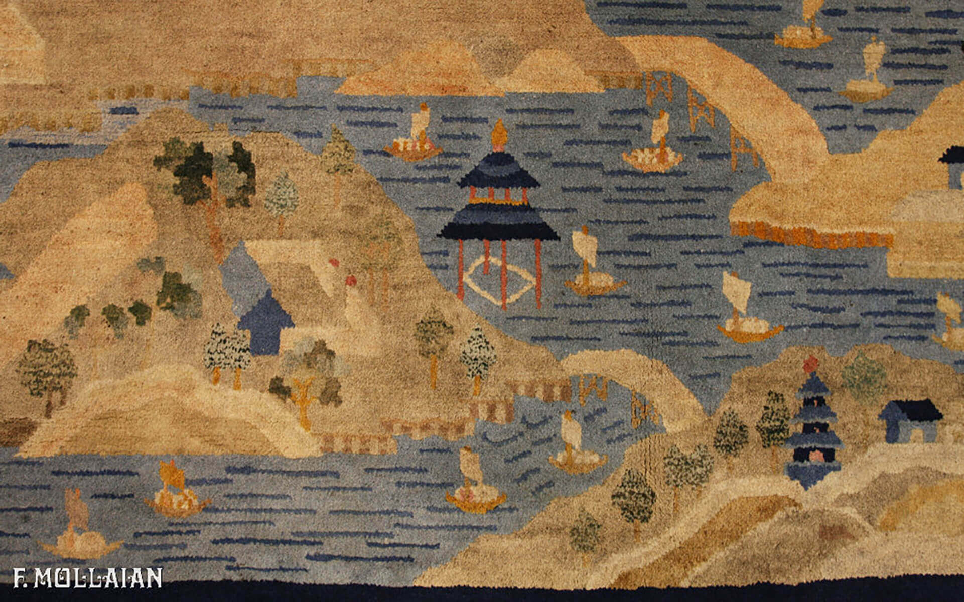 Tapis Pictorial Chinois Pekin n°:81495359