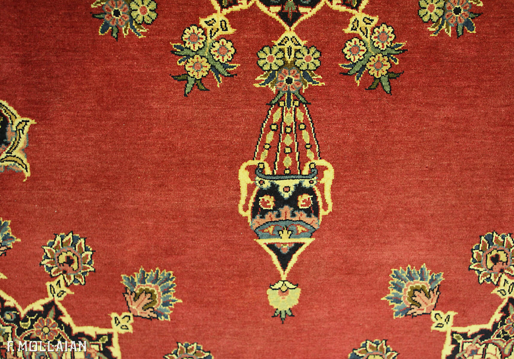 Alfombra Persa Antigua Kashan Kurk Lana y Seda n°:82558335