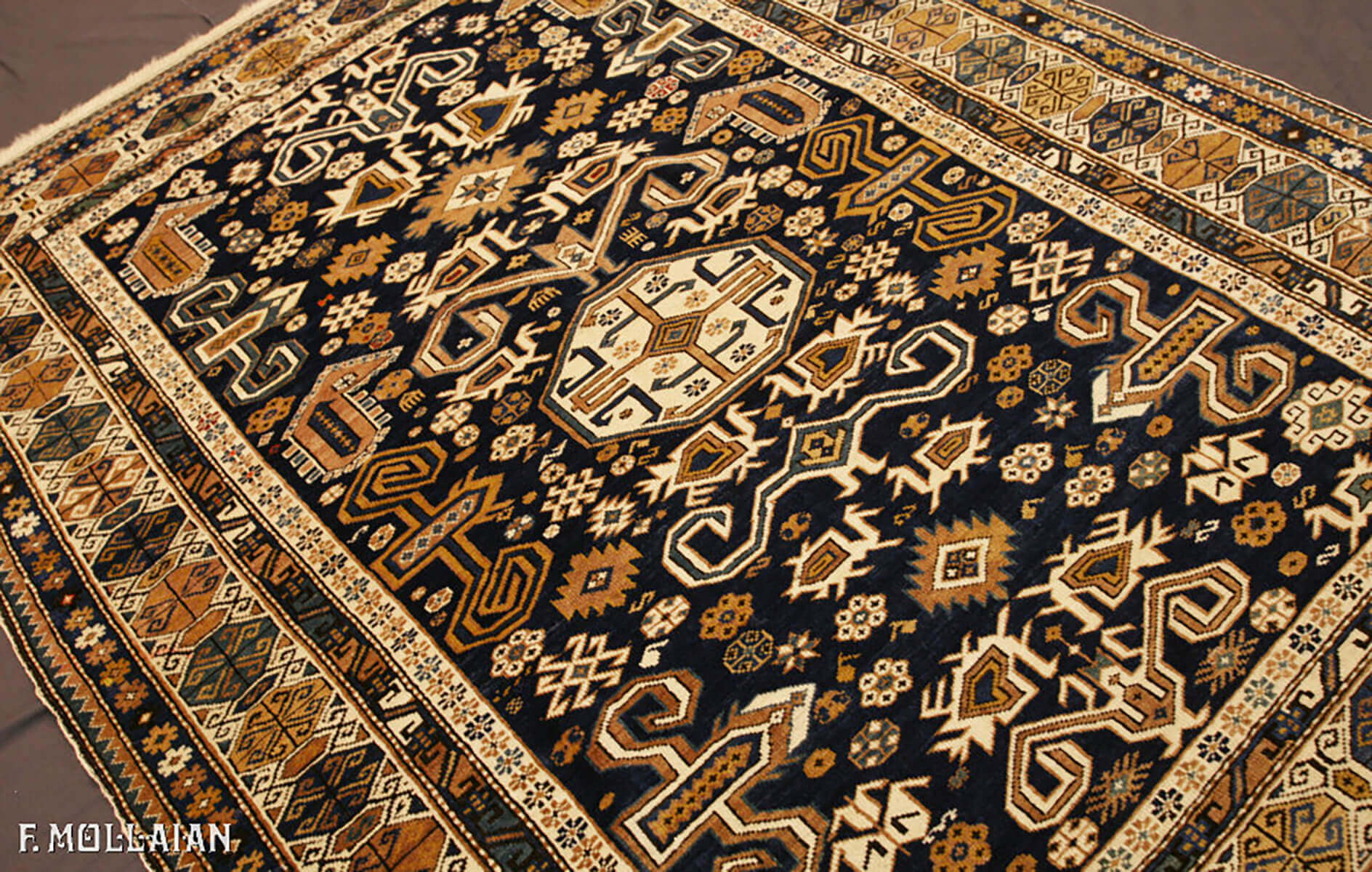 Antique Caucasian Perpedil Rug n°:84798628