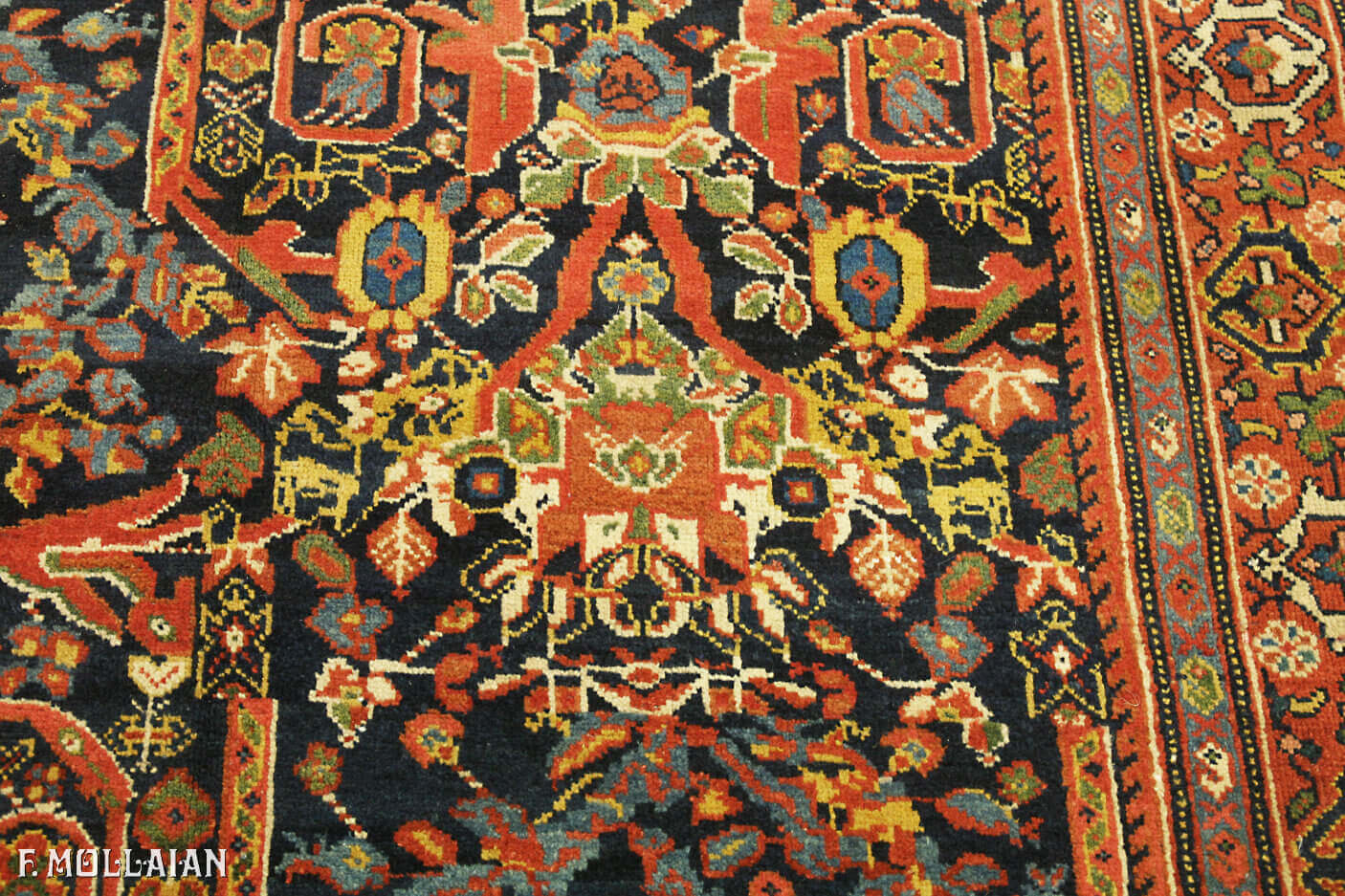 Tapis Persan Antique Mahal n°:92129342