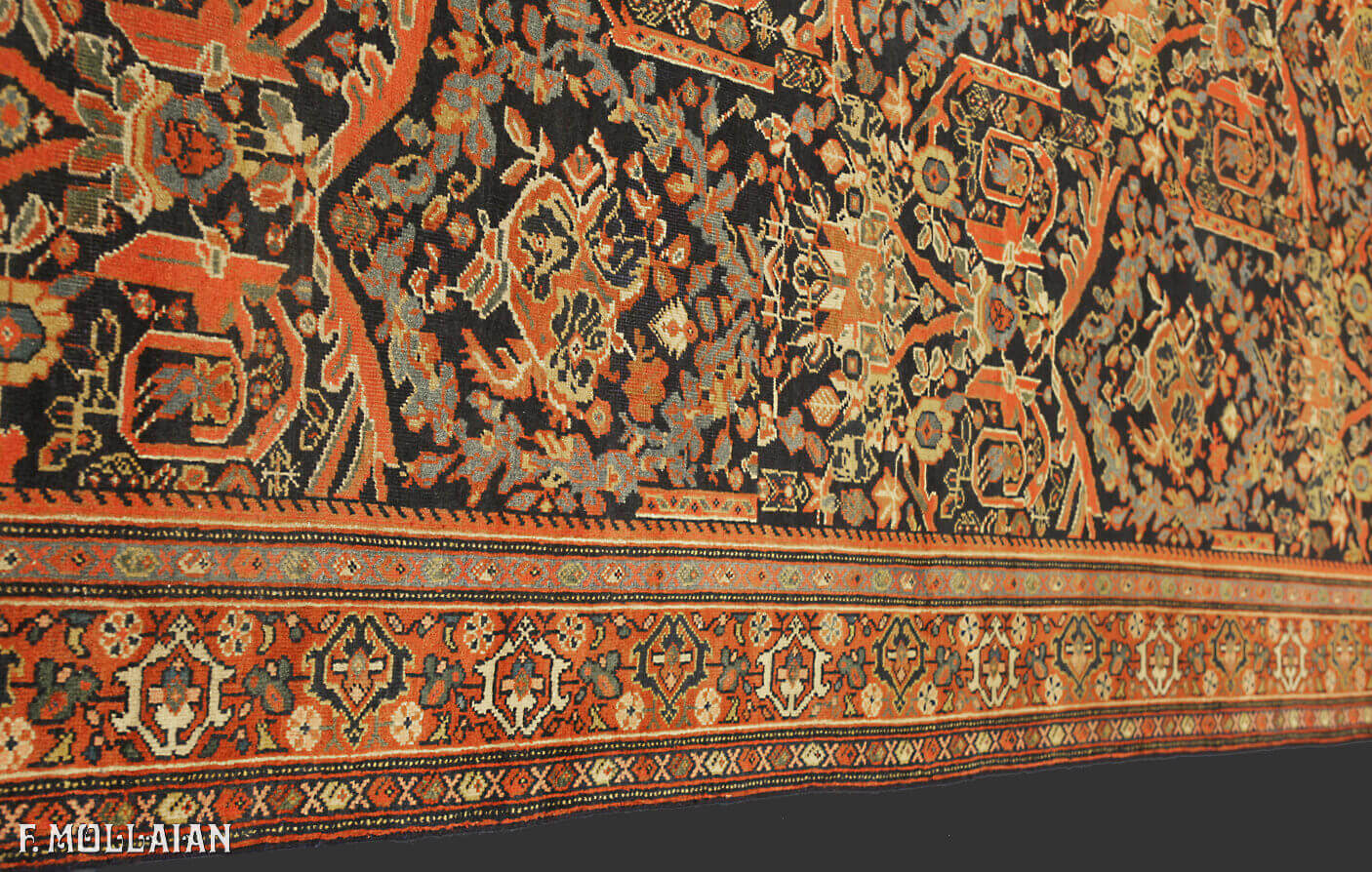 Tapis Persan Antique Mahal n°:92129342