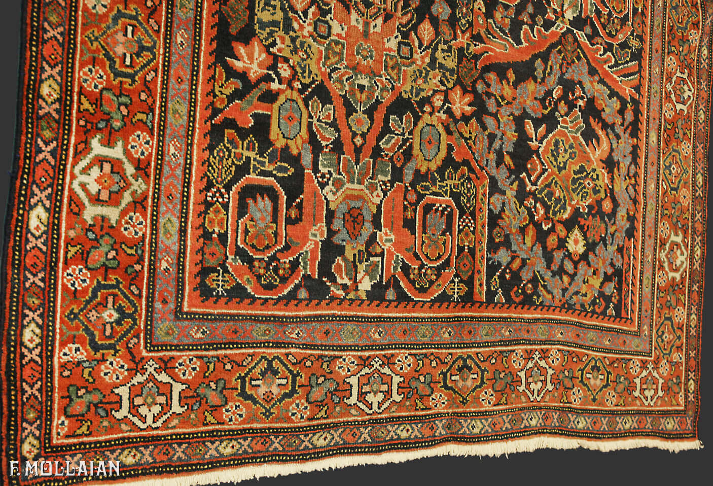Tapis Persan Antique Mahal n°:92129342