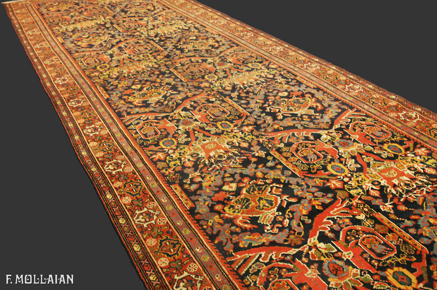 Tapis Persan Antique Mahal n°:92129342