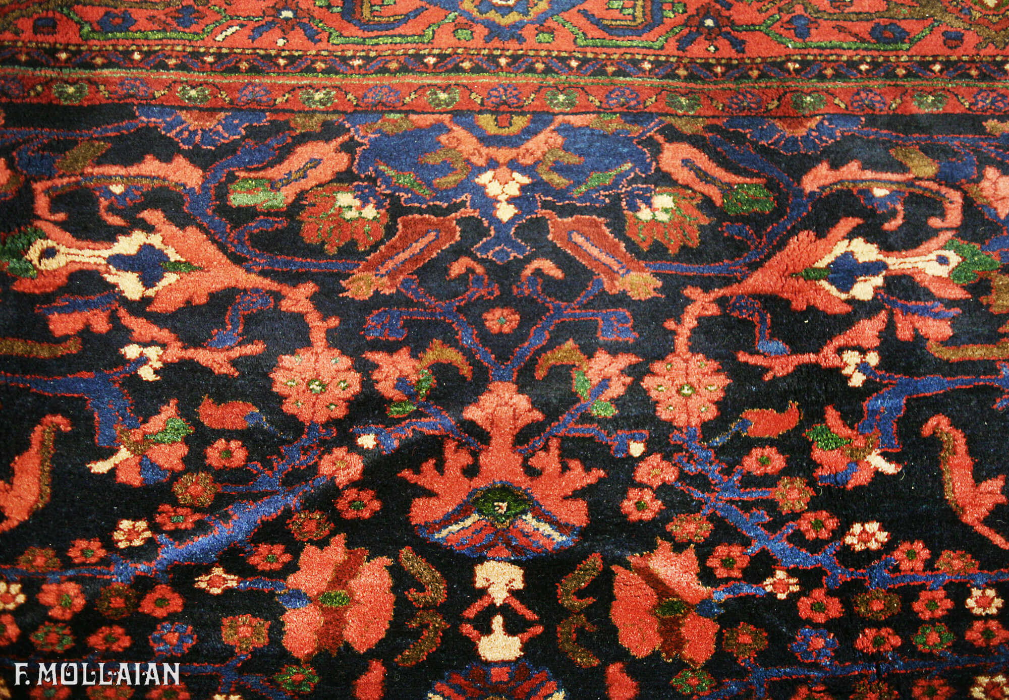 Antique Persian Mishan Rug